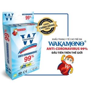 [Combo 2 Hộp] Khẩu Trang Trẻ Em Wakamono (4 Lớp, Hộp 10 Cái)